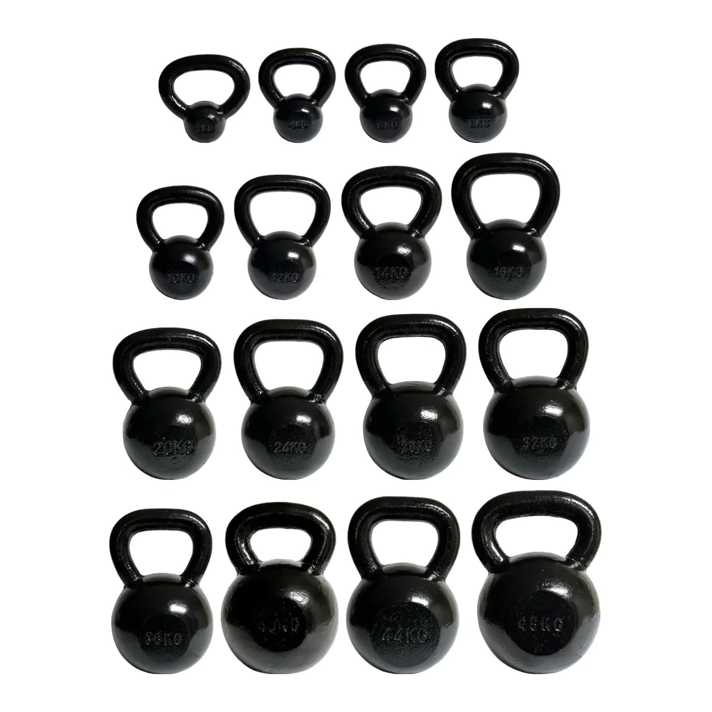 GreenGlow Cast Iron Kettlebell – 14kg Strength Edition