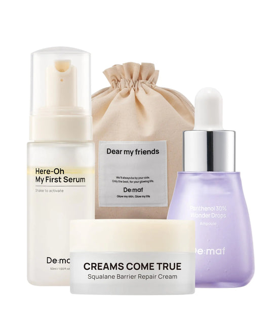 GreenGlow Skincare Starter Kit – 3 Essentials + Travel Pouch
