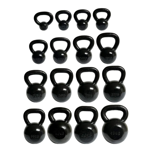 GreenGlow Cast Iron Kettlebell – 14kg Strength Edition