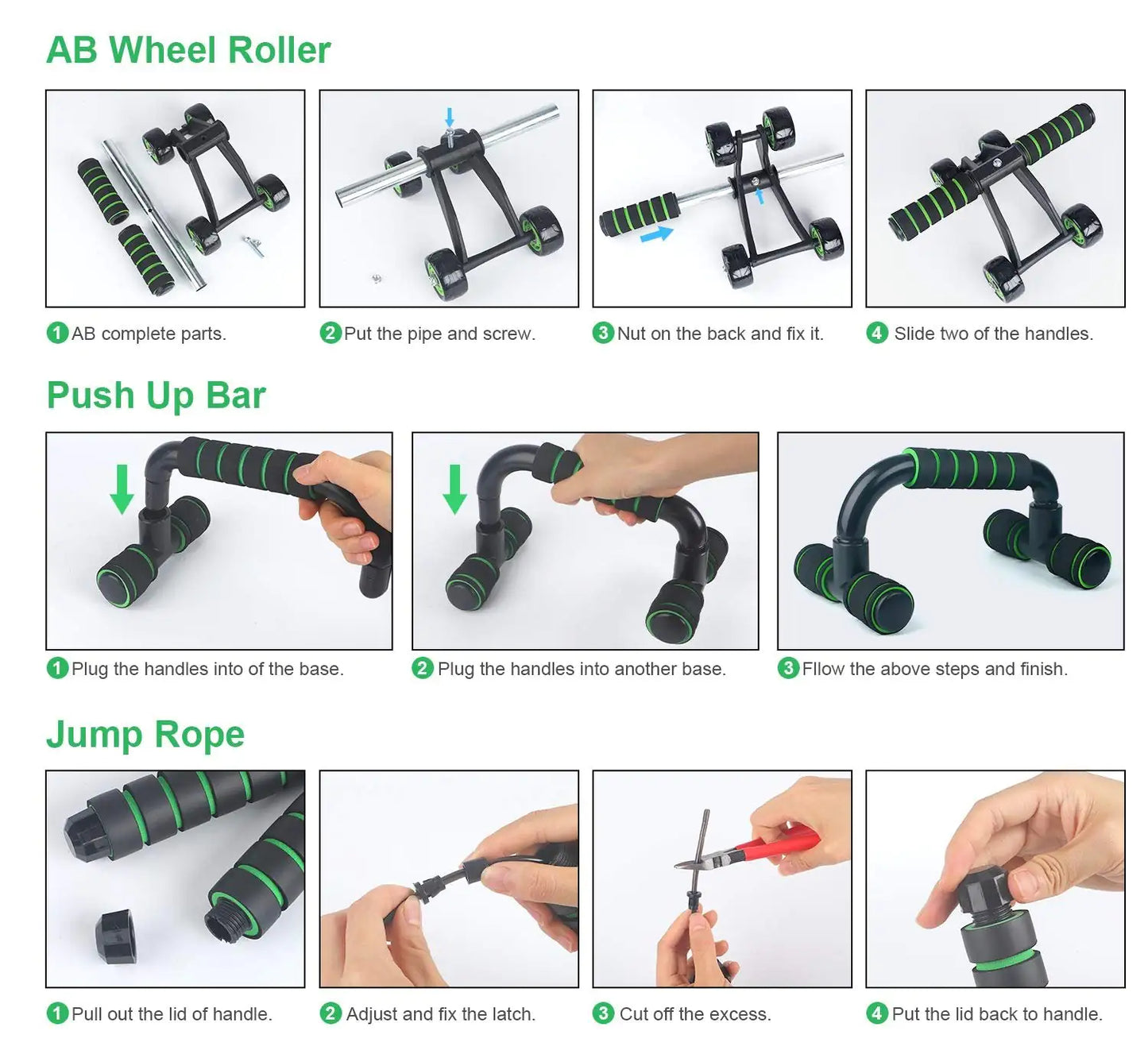 GreenGlow 10-in-1 Home Fitness Kit – Full Body Workout Anywhere